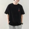 2021 Summer solid white trendy T-shirt base layer, pure cotton short-sleeved cool men's summer T-shirt, Korean style trendy brand short-sleeved 134 details Picture